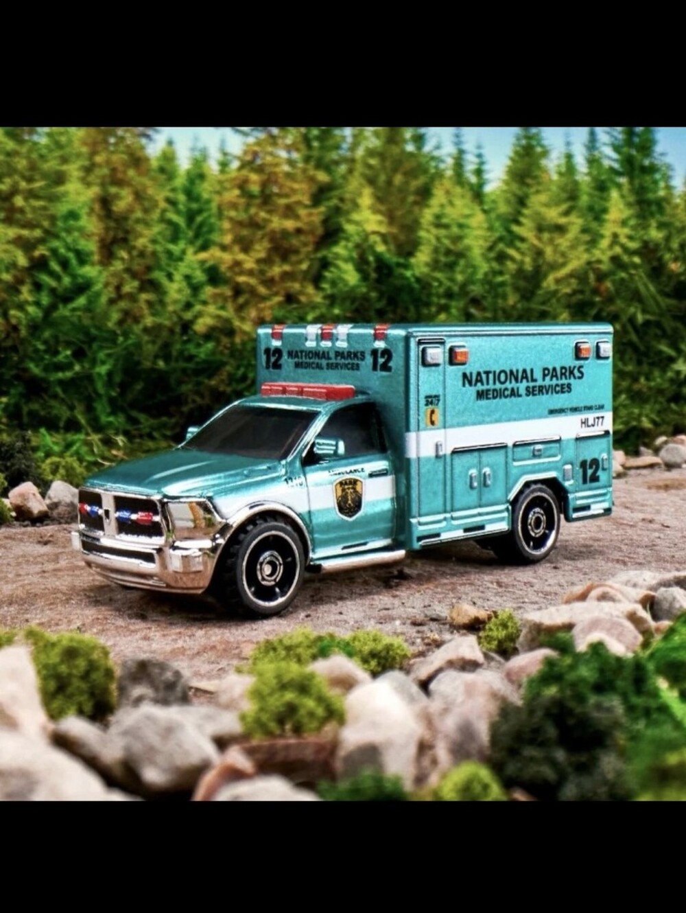 National Parks Medical Services Toy Ambulance - Teal Rescue Vehicle